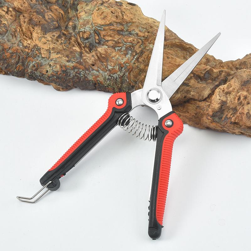 Stainless Steel Straight Head Pruning Shears for Garden, Fruit Picking, and Bonsai Trees