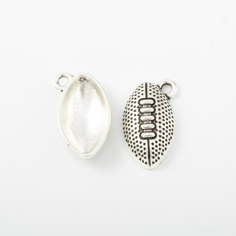 Set of 100 Zinc Alloy Sports Pendants Rugby Jewelry Supplies Bracelet Pendants Present for Jewelry Craft Enthusiasts