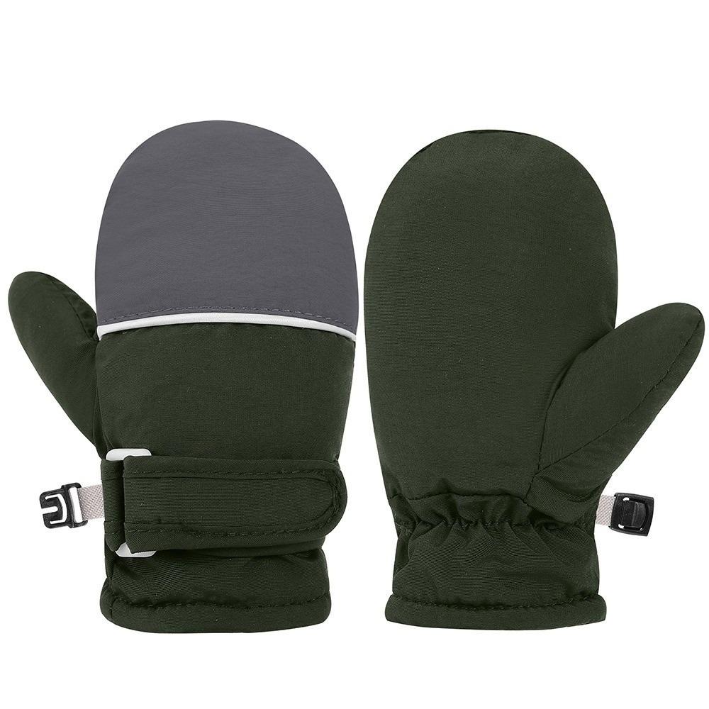 Zipper-Free Wrist Closure Thermal Ski Gloves Thermal Insulation Cold Gear Gloves For Boys Girls