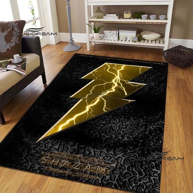 Dwayne Johnson Movie Carpets and Rug Black Adam Carpet Floor Mat Living Room Bedroom Large Area Soft Carpet Kids Room Rug