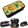 Cartoon Pineapple Tropical Fruit Pattern Pencil Case for Studen School Pen Box Pencil Bag Stationery Supplies Pen Holder Bag