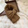 Scarf winter warm new solid color warm soft waxy wool knitted scarf shawl