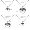 Love Heart Pendant Necklace With Crystal And Electroplated Alloy For Women