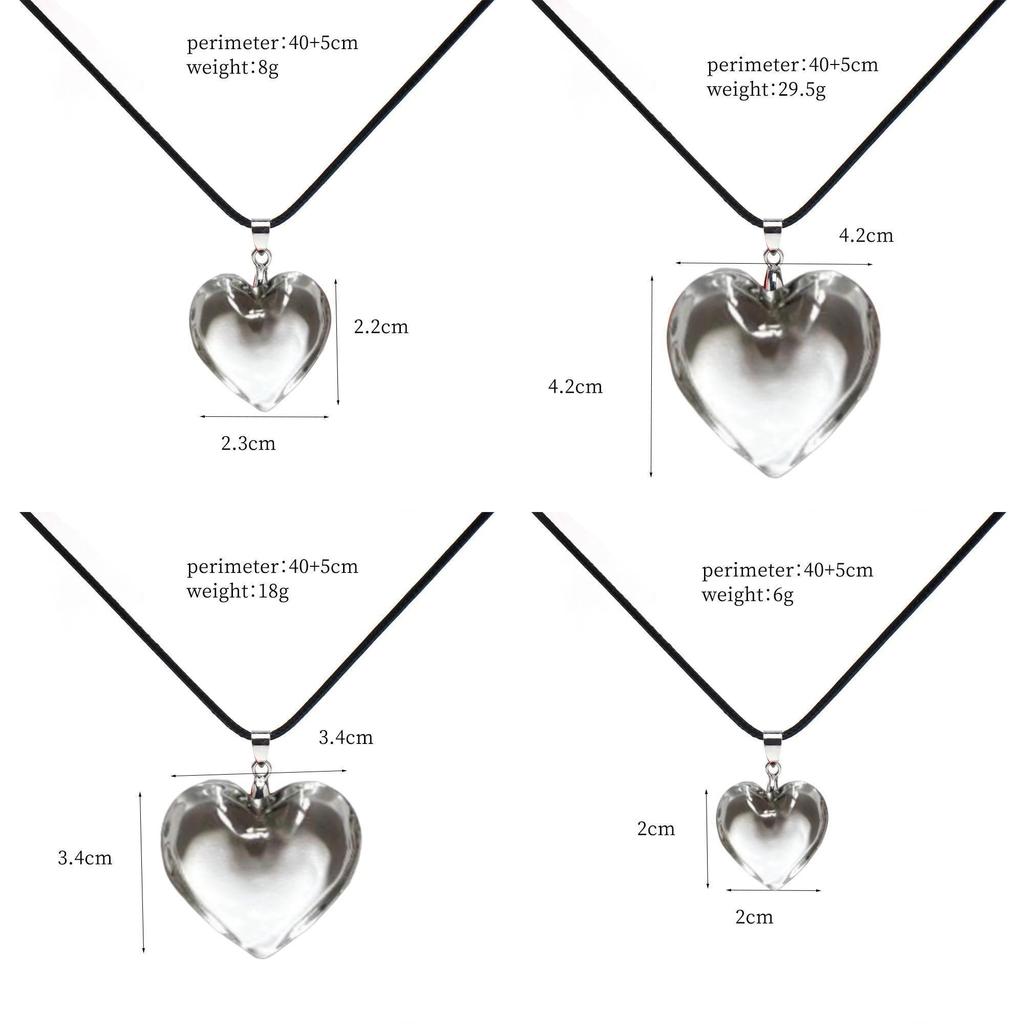 Love Heart Pendant Necklace With Crystal And Electroplated Alloy For Women