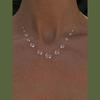 Dewdrop Necklace Clear Round Beads Minimalist Transparent Pendant Adjustable Chain Lightweight Jewelry for Women and Girls