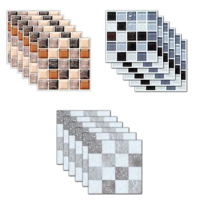 6PCS Wall Tile Stickers PVC Floor Decals For Bathroom Wall Kitchen Sink Easy To Stick Installation Durability