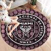 Inter Miami CF Round Area Rug,Carpet Rug for Living Room Bedroom Sofa Playroom Decor,Non-slip Floor Mat