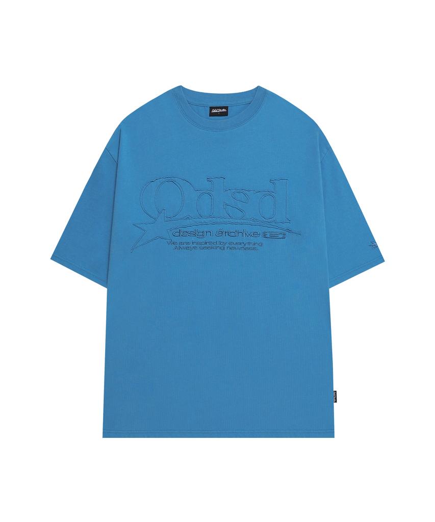 ODDSTUDIO Odsd Star Washed Oversized T-Shirt - Vintage Blue