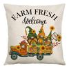 Pillow Farm Sunflower Pillow Cover Happy Summer Thanksgiving Car Waist Support Cushion Home Pillow Cover