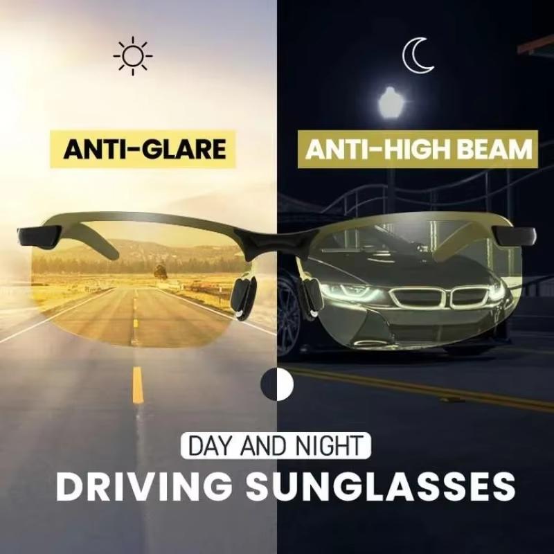 Fashion Glasses With Daytime And Nighttime Visual Functions, Scratch Resistant, Uv Protection For Driving Outdoor
