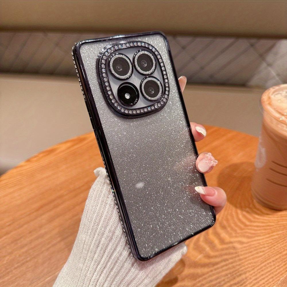 

Роскошный чехол с гальваническим покрытием, стразами и блестками для Xiaomi Remi Note 14 13 Pro Plus 12 11 10 Pro 11S 10S 14C 13C A3, мягкая силиконовая накладка Redmi Note 14Pro 4G