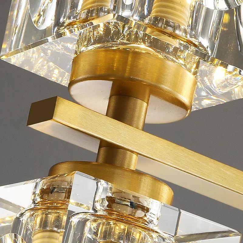 Nordic Gold Pendant Hanging Light Indoor Copper Decor Ceiling Lamp Luxurious Lustre Chandelier For Parlor Bedroom Dining Bar