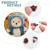 PH PandaHall 36pcs Plush Noses Bunny Noses Heart Doll Noses Velvet 3 Colors 3 Sizes Shy Nose Pink Nose Toys with Washers for Stuffed Toy Making and