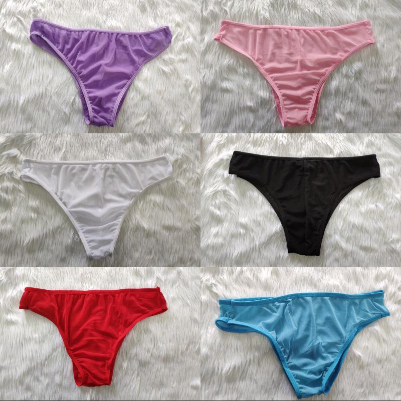 Lenjerie Sexy Unisex din Plasă: Chiloți transparenți din plasă de pește mărimi mari în negru, alb, roz, mov