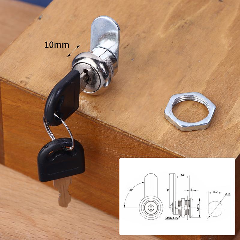 Metal Alloy Cylinder With 2 Keys Security Lock Furniture Cabinet Storage Cabinet Door Lock Desk Cabinet Lock For Home Office