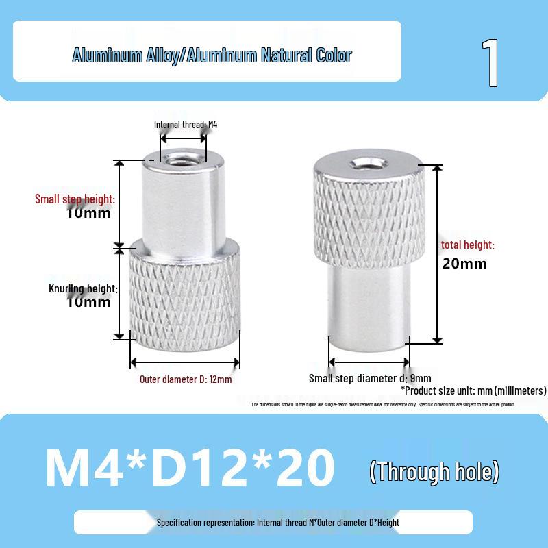 National Standard Aluminum Knurled Hand-Twist Nut M3-M10