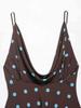 Retro Blue Polka Dot Spaghetti Strap Tank Top for Women - Summer 2026 Collection