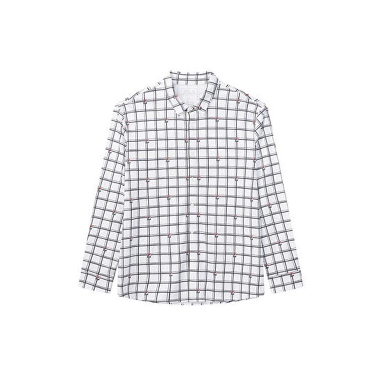Fila Mihara Yasuhiro Collaborative Plaid Shirt Men Tops White F71M038401F-WT