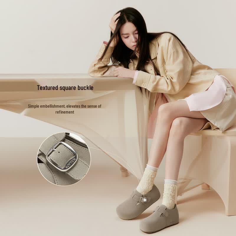 Besto Women's Vanilla Mousse Platform Mary Jane Shoes B9033AM6