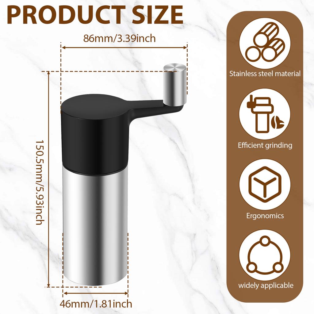 1 Pc Manual Nutmeg Mill Grater Stainless Steel Spice Mill Adjustable Coarseness Grinding Machine for Cooking Kitchen Accessories