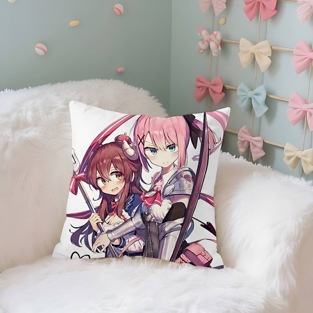 Das Dämonenmädchen von nebenan Kawaii Kissenbezug Dekokissenbezug Nordischer Vintage-Stil Kissenbezüge Wohnzimmer Sofa Couch Sitz