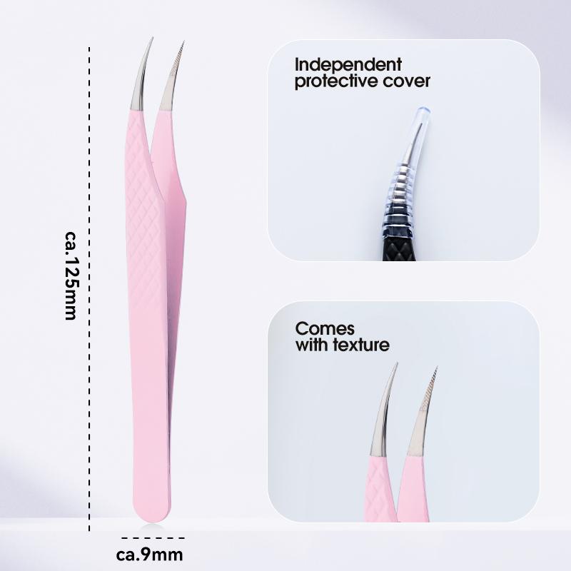 False Eyelash Extension Tweezers Stainless Steel Professional Beauty Eyelash Grafting Extensions Tools High Precision Tweezers