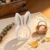 Reusable Easter Rabbit Mold Handicrafts Tea Light Cup Holder Plaster Mold  Home Decor