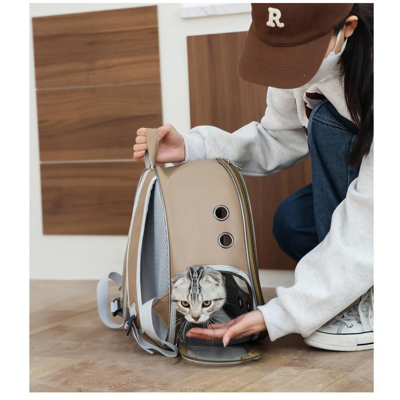 Atmungsaktiver Großer Haustierrucksack & Bett für Katzen und Hunde: Ganzjahres-Design, Tragbares Design