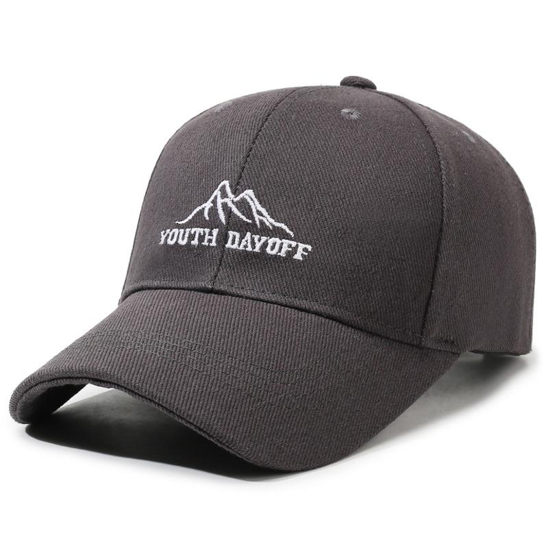 Baseball Hat Female Autumn Face Small Casual Versatile Letter Embroidery Sunshade Sun Hat Cap Male Adjustable серый