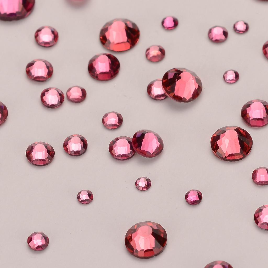 Rhinestones Multi Sizes Colorful Non Hotfix Rhinestone Flat Back Nail Rhinestones for DIY Crafts