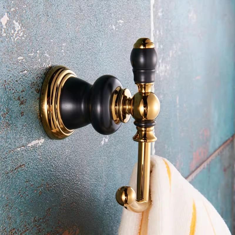 Brass Jade Towel Rack Gold Bathroom Shelf,Soap Holder Towel Rods,Towel Hanger Paper holder,Toilet Brush Holder Bathroom Hardware