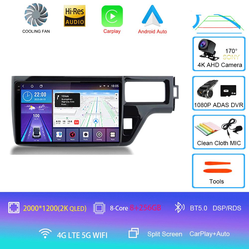 For Honda Stepwgn 5 2015 - 2021 RHD Car Radio Multimedia Headunit QLED System Navigation GPS Auto Android14 2Din DVD