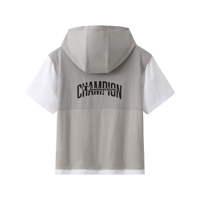 Champion Unisex Kids Anti-Bacterial Faux Two-Piece Short Sleeve T-Shirt