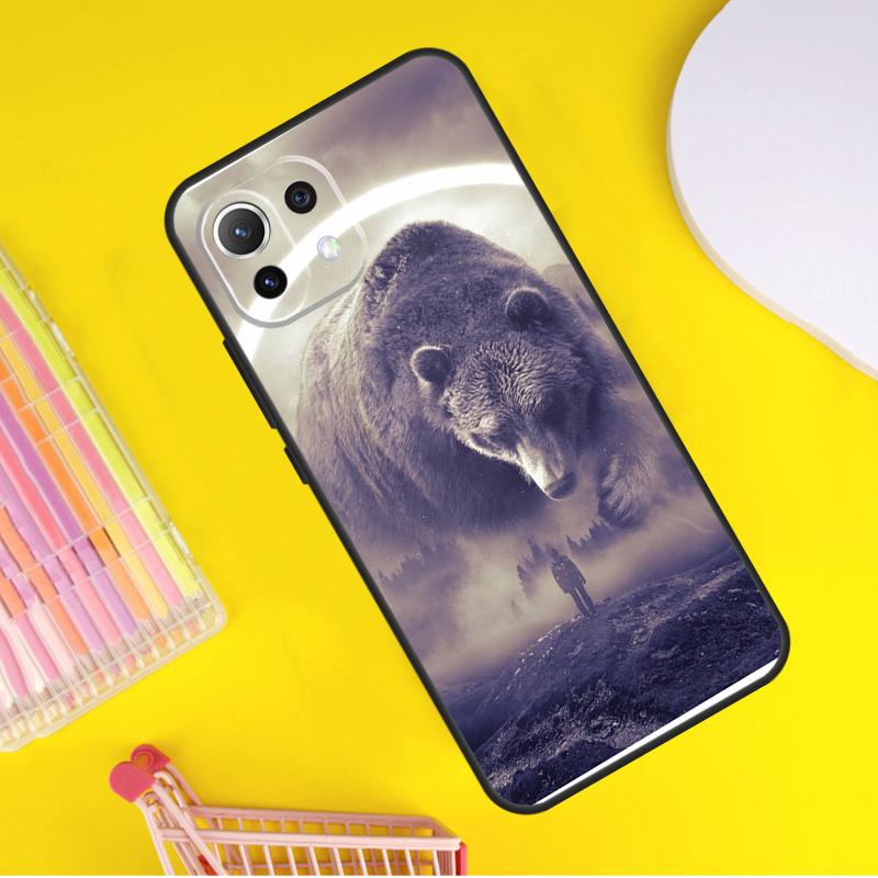 Cute Cartoon Bear Cover For Xiaomi 14 13 Ultra 11T 12T 13T 14T Pro POCO X7 Pro X3 X5 F3 F5 F6 M6 X6 Pro Case