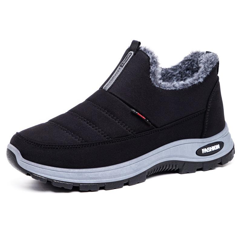 Shoes Women's Cotton Shoes Men's and Women's Snow Boots One Pedal To Keep Warm Middle-aged Mother Shoes Fleece Thickened Women's Short Boots