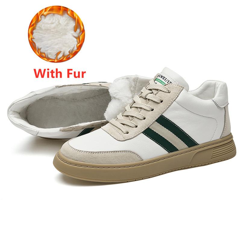 Luxury Brand White Sneakers Men High Quality Mens Casual Shoes Genuine Leather Ankle Boots For Men White Flat Skateboard Boots