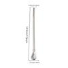 Removable Stainless Steel Straw Filter Spoon with Cleaning Brush Reusable Metal Straw Spoon Cocktail Stirrer for Drinking Tea