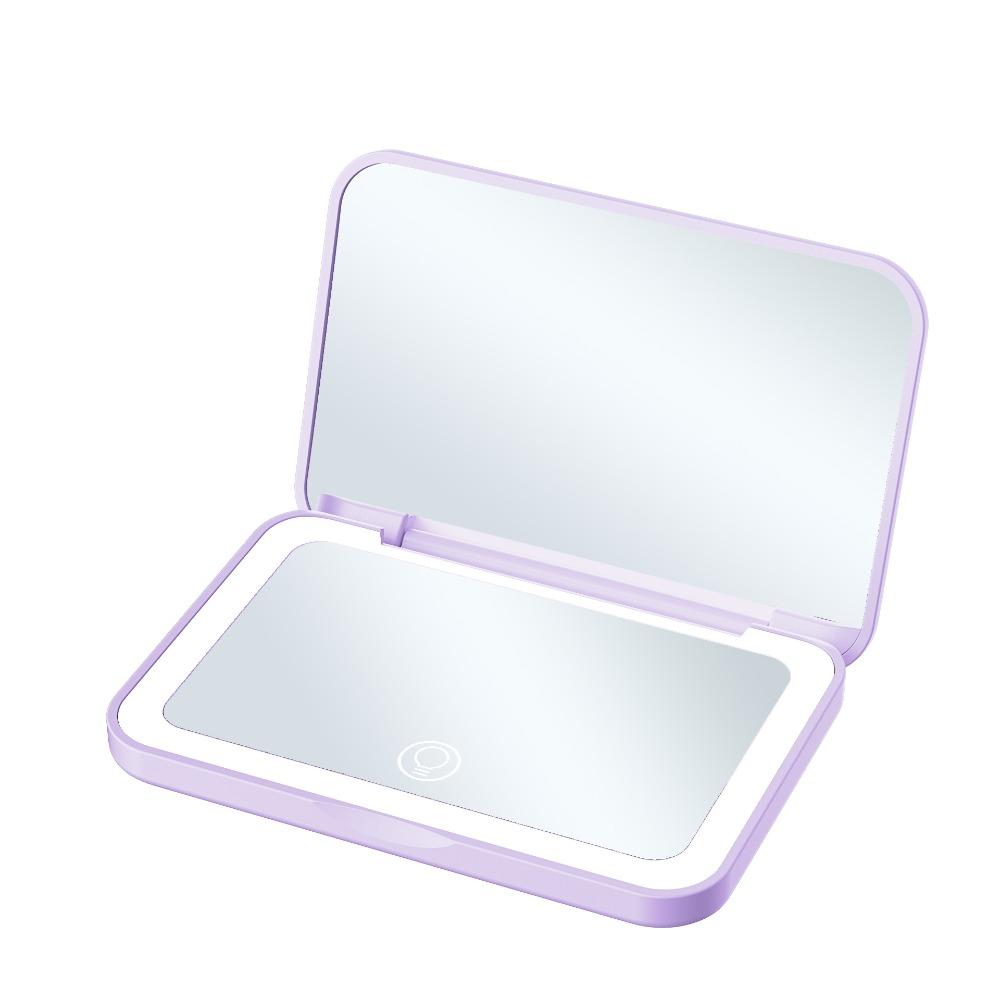 Mini Folding Makeup Mirror Magnifying Cosmetic Mirror Compact LED Light Desktop Mirror  Makeup Tool