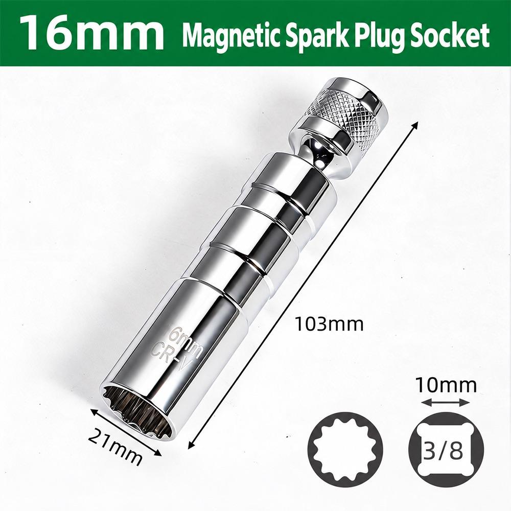 Magnetic Retainer Spark Plug Socket Universal Swivel Automotive Socket Automotive Repair