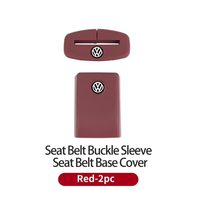 ear1 Car Silicone Seat Belt Buckle Covers Scratch-Resistant Protective Covers Car Interior Accessories For VW Golf Polo Tiguan Passat