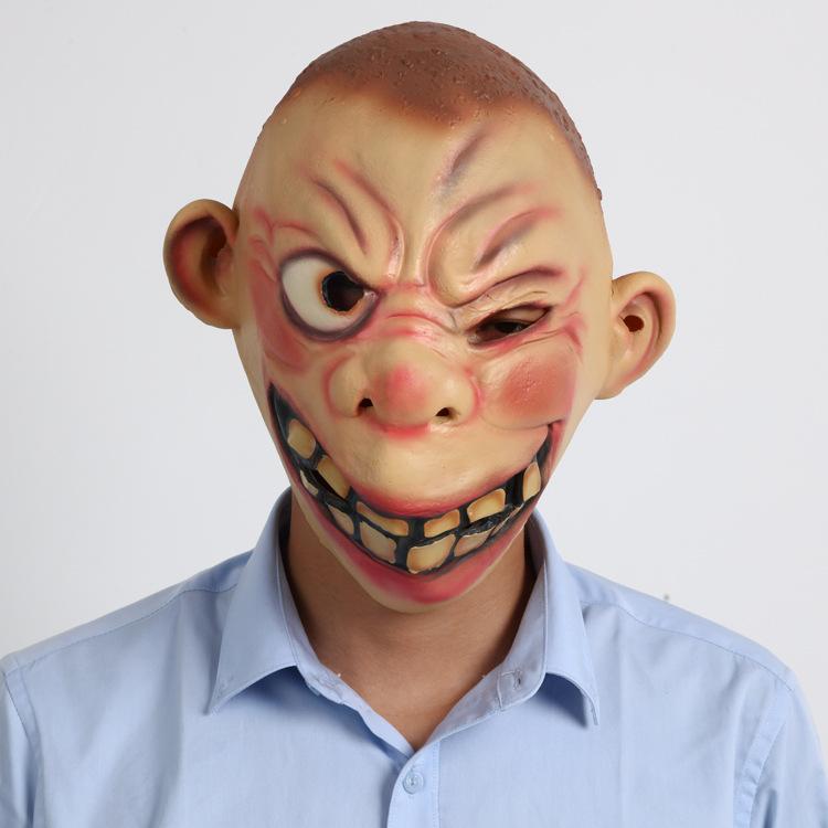 Halloween masquerade performance ghost face mask half-head mask performance prop big-eyed monster mask