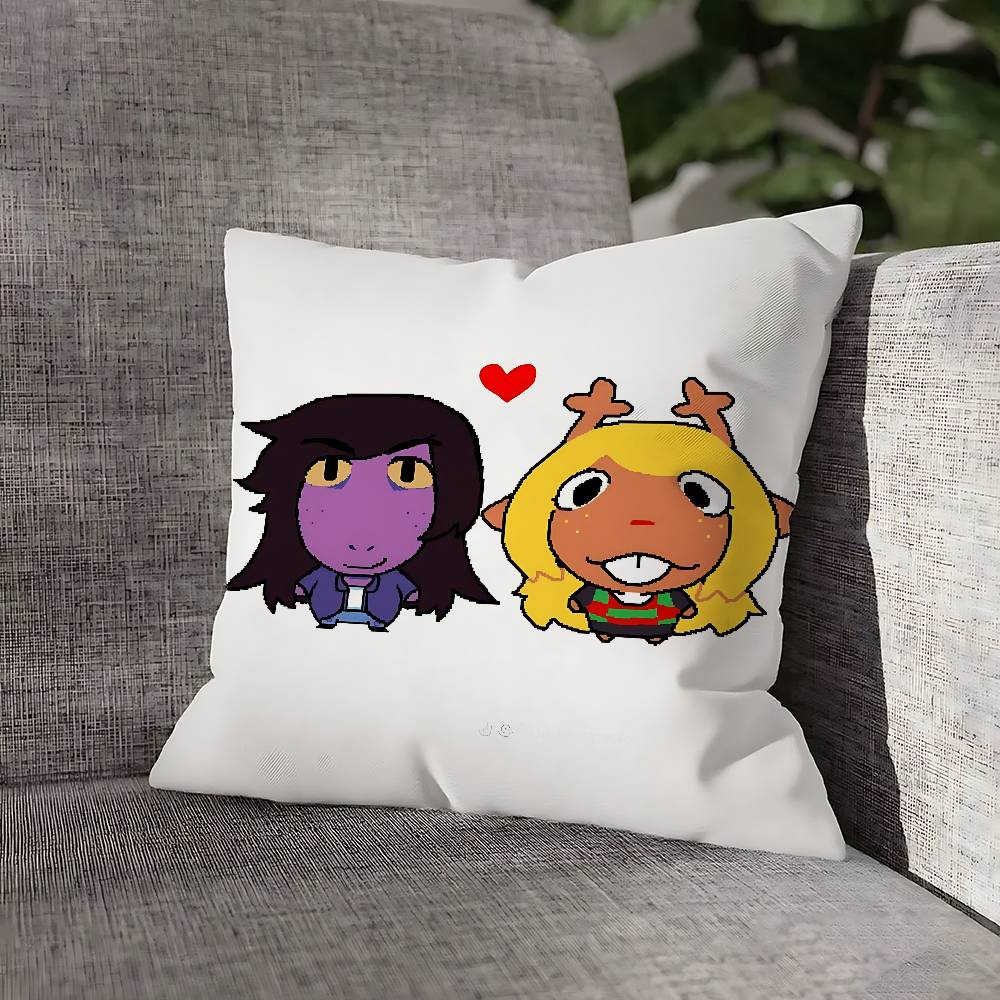 

D-DeltaruneS Pillow Case For Sofa Decor Car Office Room Printing Cushion Cover Decorations and Protector 12x12Inch