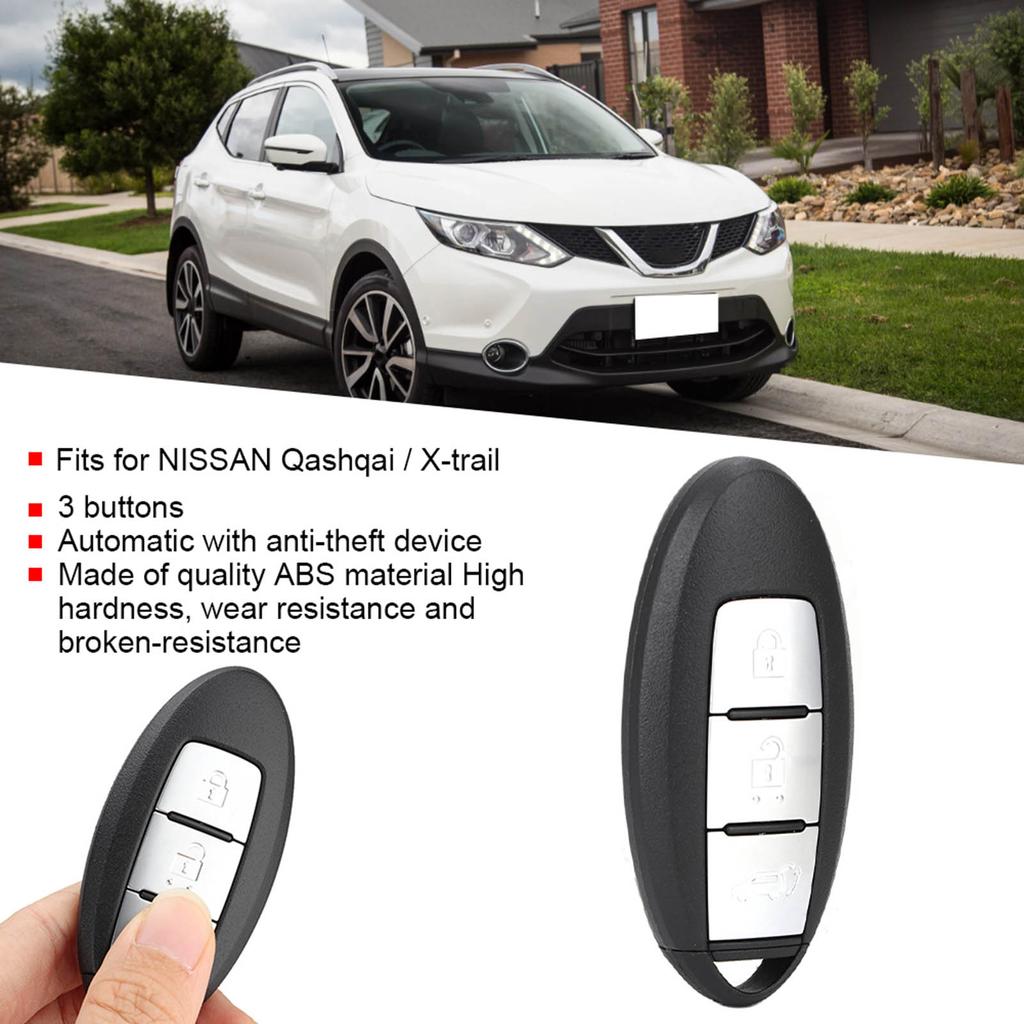 Smart Car Remote Key 3 Buttons 433Mhz 4A Chip Passend für Qashqai X?Pfad