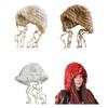 Women Hat Solid Color Rabbit Fur Blend Tassel Knit Hat Comfortable Stretch Fit Autumn Winter Skiing Warm Hat
