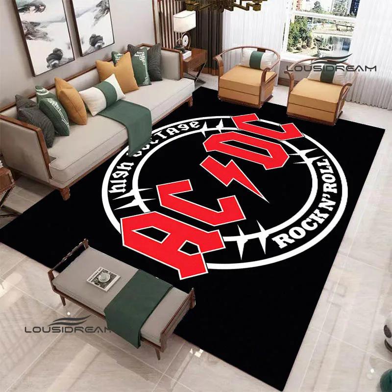 3D Rock Band AC/DC Printed Carpet Yoga Mat Non-slip Carpet Kitchen Mat Room Decor Carpets for Living Room Area Rug Birthday Gift