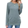 Women Tops Long Sleeve R-Neck Shirts Fall Fashion  Casual Business Tunic Blouses