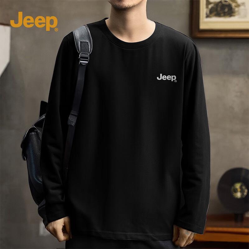 JEEP Men s Heavyweight Cotton Long-Sleeve T-Shirt