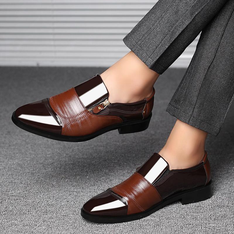 Klasické business pánské společenské boty móda elegantní formální svatební boty pánské slip on kancelářské boty Oxford pro muže černá