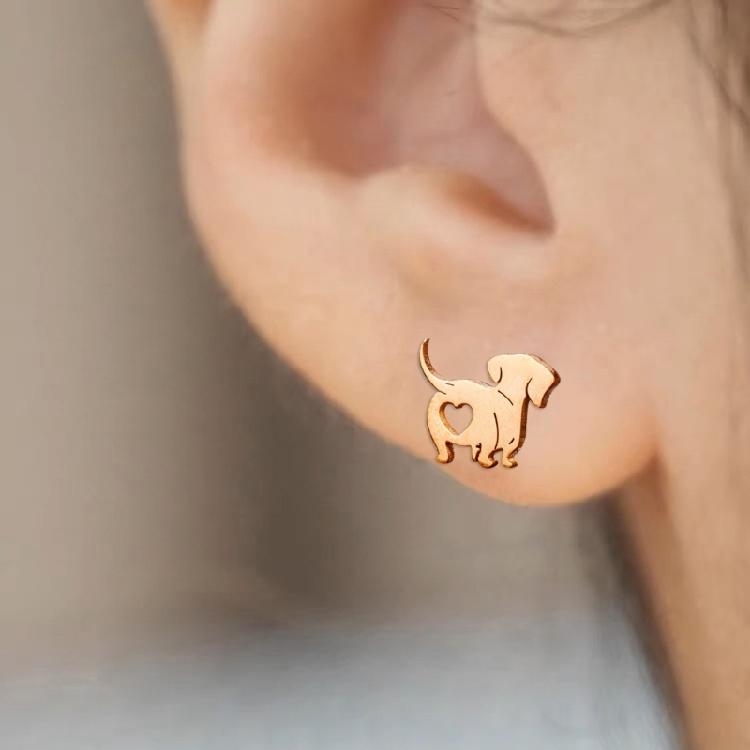 Fashion Ear Jewelry Pet Dog Ear Stud Dachshund Ear Pins Alloy Material for Daily