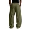 Men's Oversized Straight Leg Lined Sweatpants with Drapey Fit for Athletic Casual Wear